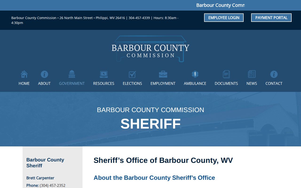 Barbour County Sheriff’s Office official webpage