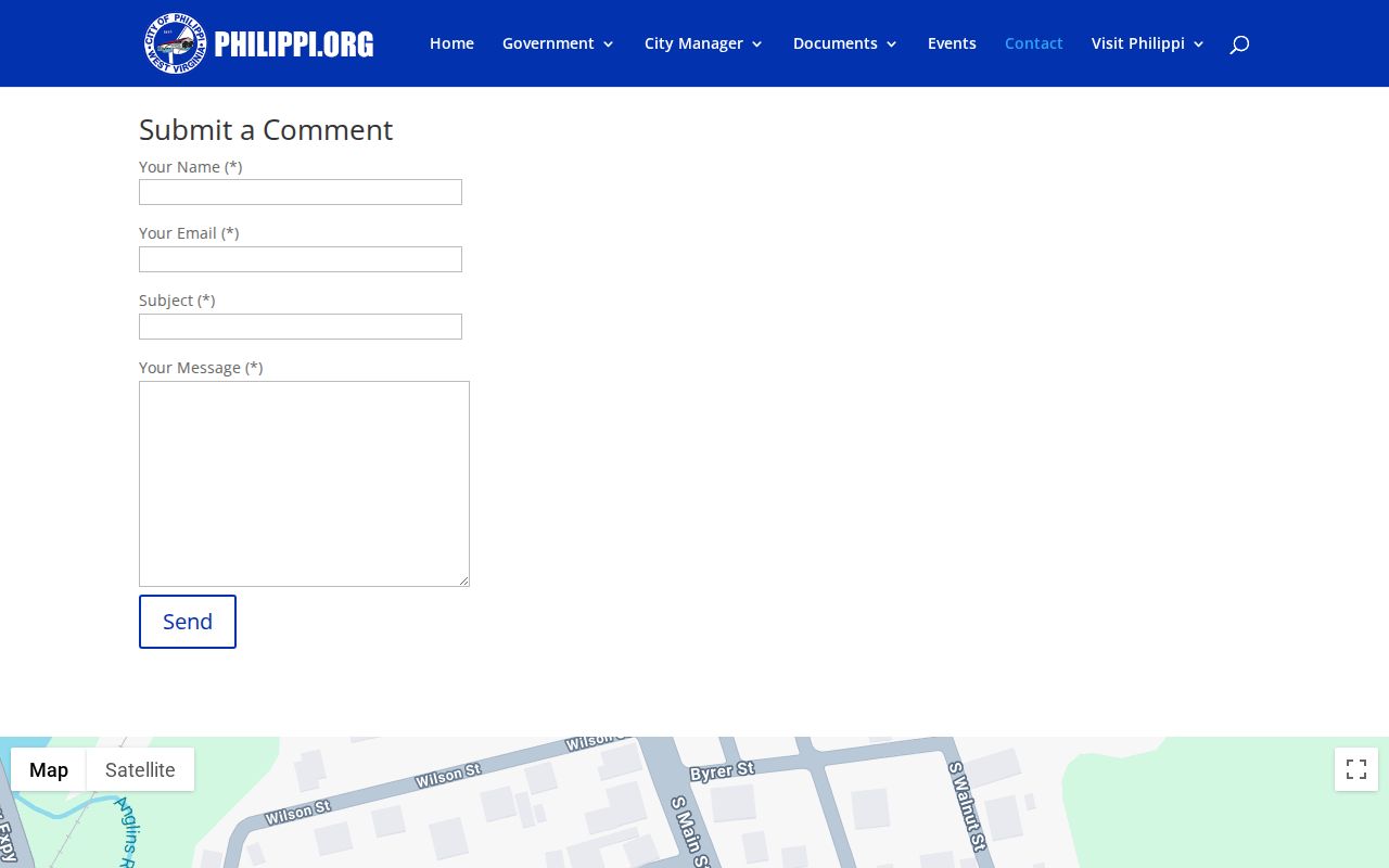 Philippi arrest-records contact page